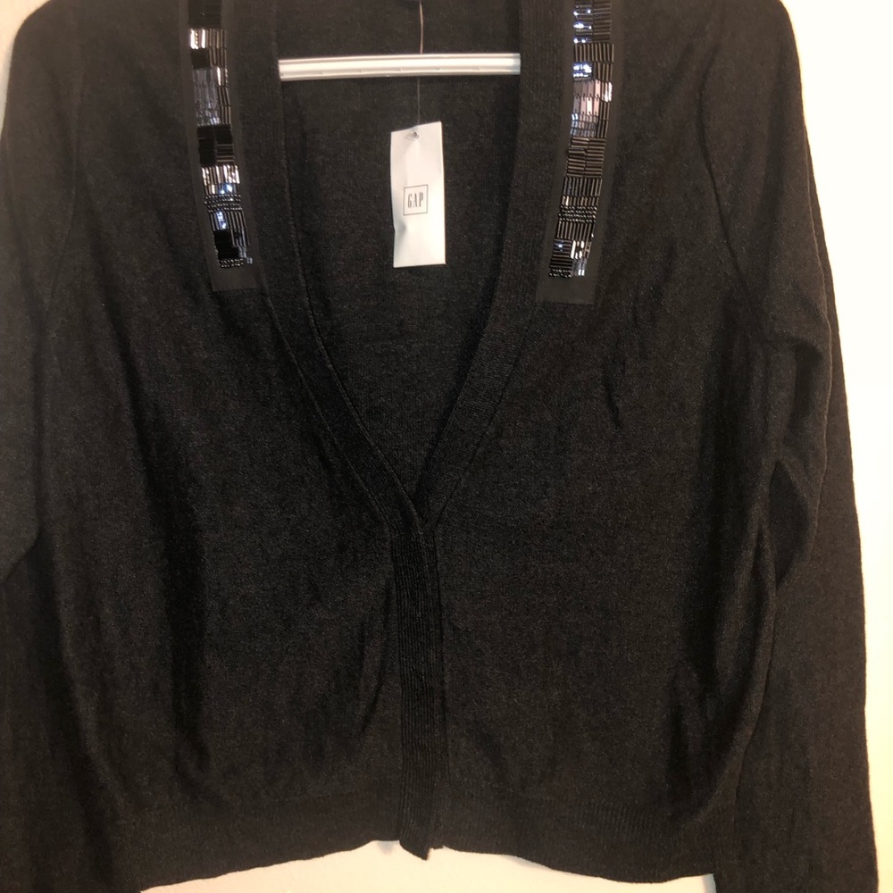 cardigan sweater with cool bead  Gap Beaded